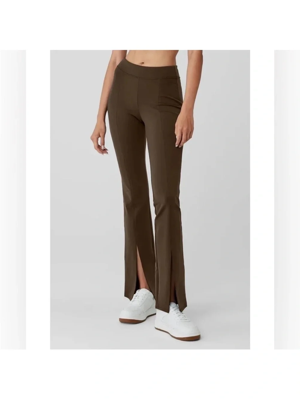 Alo Yoga Airbrush Brown Split-Hem Leggings